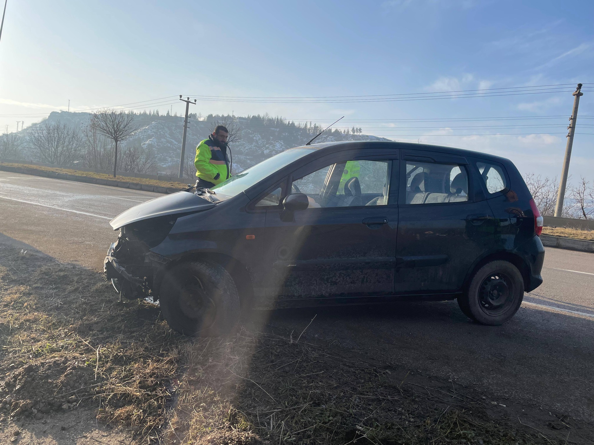 Sabah mesaisine gelen doktorlar kaza yaptı