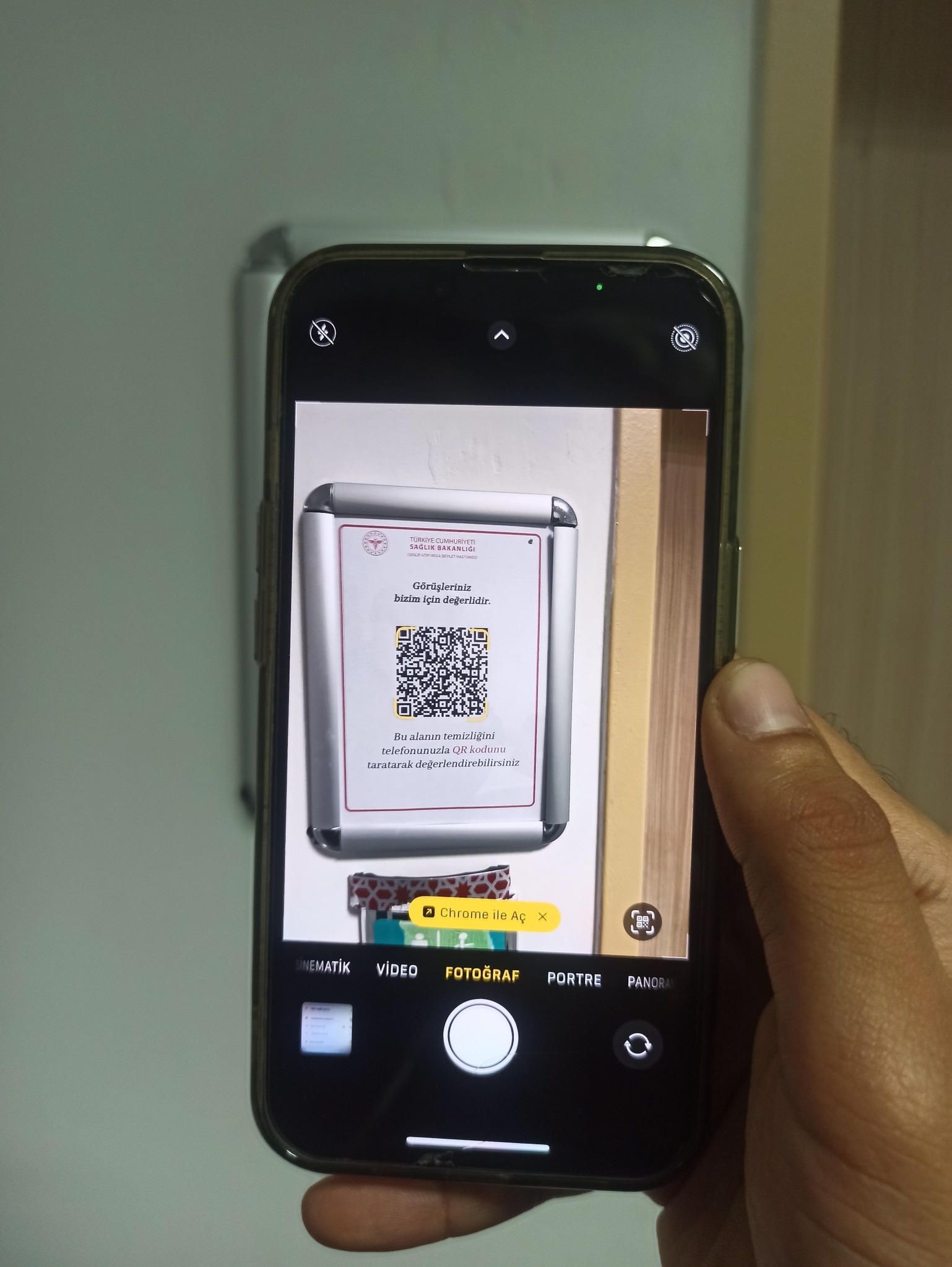 Devlet Hastanesi'nde temizliğe QR kodlu takip