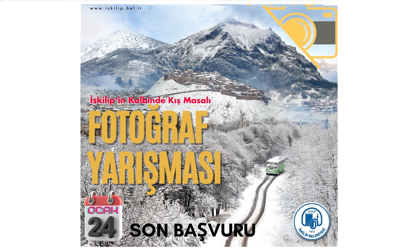 “İskilip Kalbinde Kış Masalı” adlı Fotoğraf Yarışması başlıyor